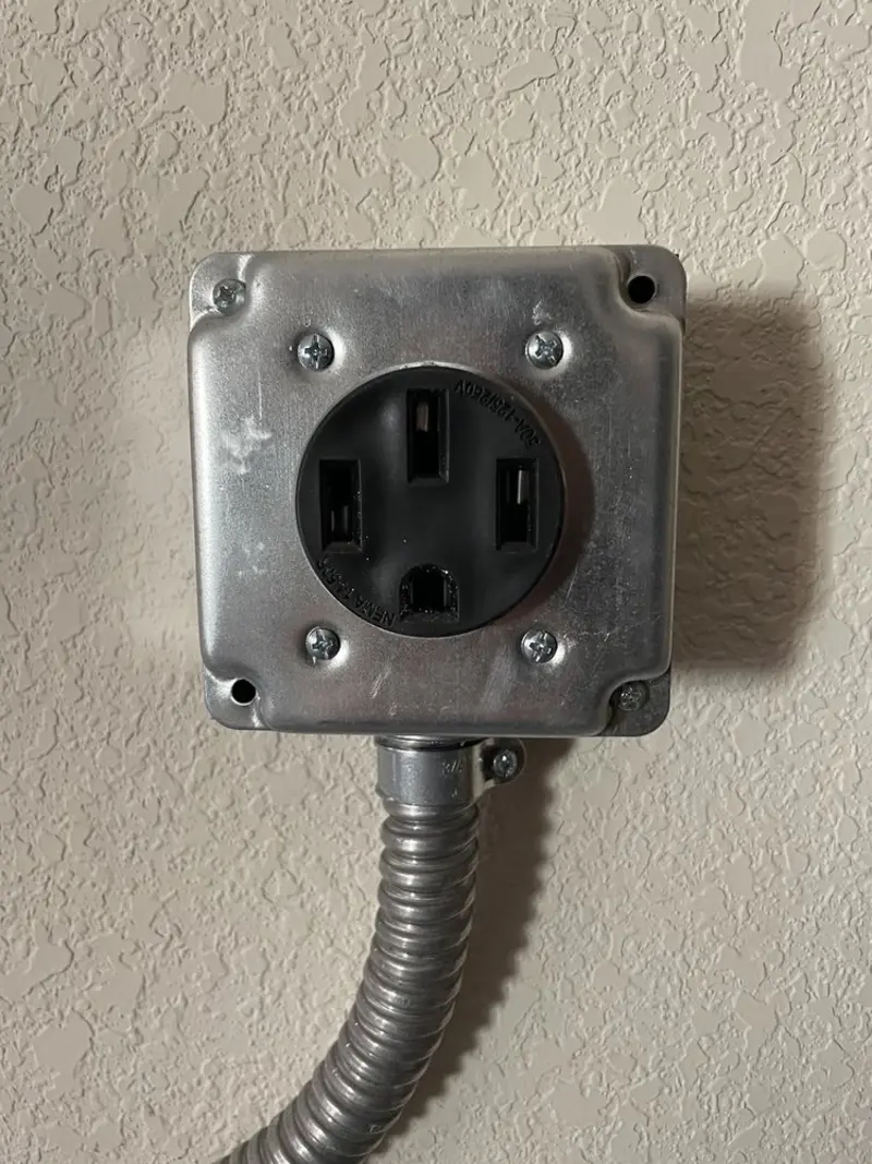 NEMA 14-50 outlet installed for Electrical Panel Upgrade in Kaukauna